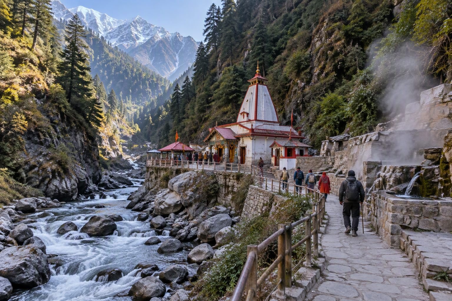 Yamunotri temple in the Himalayas